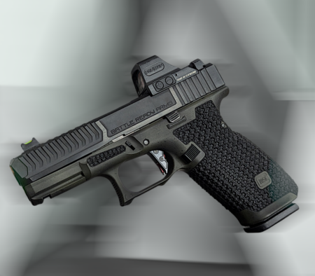 Signature Stippling Package With Cerberus Slide, Ports, and a 508T Holosun Optic | Glock 45